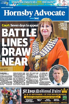 Hornsby Advocate - September 22nd 2016