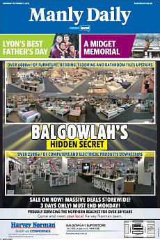 Manly Daily - September 3rd 2016