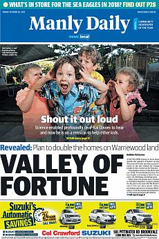 Manly Daily - October 20th 2017