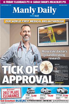 Manly Daily - November 3rd 2017