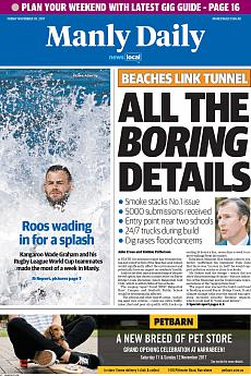 Manly Daily - November 10th 2017