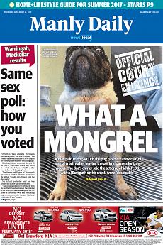 Manly Daily - November 16th 2017