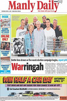Manly Daily - April 13th 2019